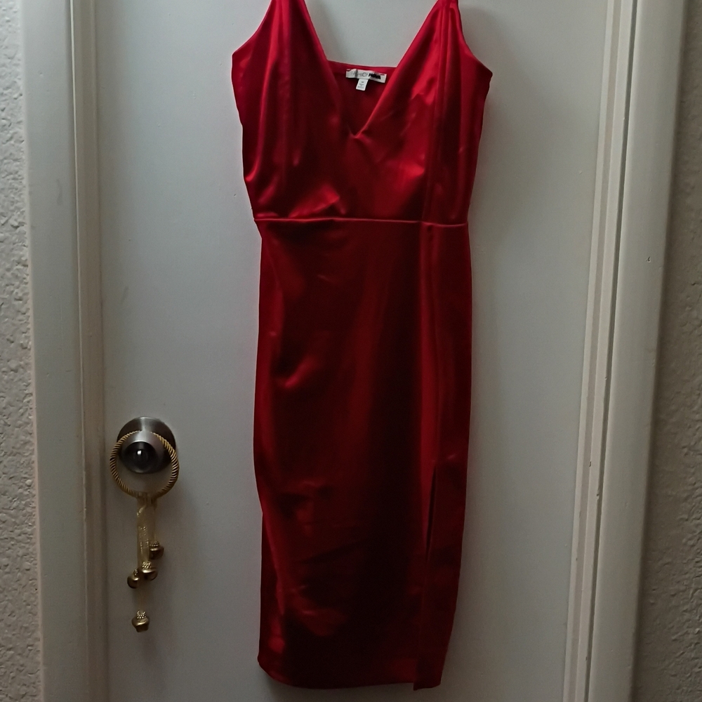 Fashion Nova Red Midi Dress